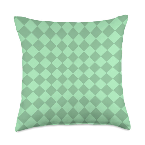 Light green Checkerboard Cool Designs Light Green Classic Checkered Big Checkerboard Throw Pillow, 18x18, Multicolor
