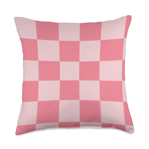 Pink Checkerboard Cool Designs Pink Checkered Checkerboard Pattern Throw Pillow, 18x18, Multicolor