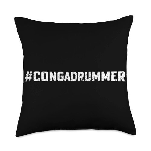 Best Conga Player Conga Drummer Player Drums Musician Conga Drummer Throw Pillow, 18x18, Multicolor