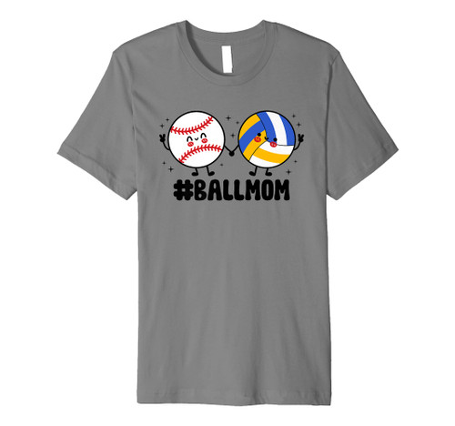 Proud Ball Mom Baseball Volleyball Mom Premium T-Shirt