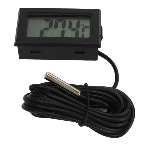 Alaaner LCD Embedded Electronic Digital Thermometer Waterproof Probe Temperature Meter for Incubator