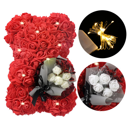 Rose Bear Personalized Gifts for Women Mom,Mothers Day Unique Gifts for Women,Handmade Teddy Bear Valentine's Gifts for Her,Birthday Rose Teddy Bear Gifts for Mom with LED Lights (Red) Rose Bear Personalized Gifts for Women Mom,Mothers Day Unique Gifts for Women,Handmade Teddy Bear Valentine's Gifts for Her,Birthday Rose Teddy Bear Gifts for Mom with LED Lights (Red)