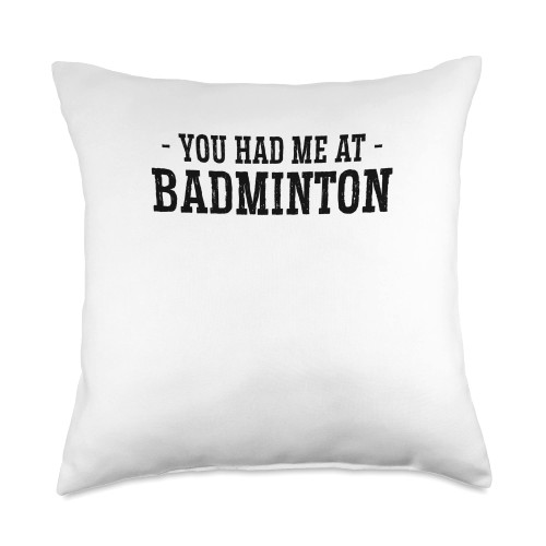 Badminton Player Gift Idea Badminton Shuttlecock Shuttlecock Badminton Player Sport Throw Pillow, 18x18, Multicolor
