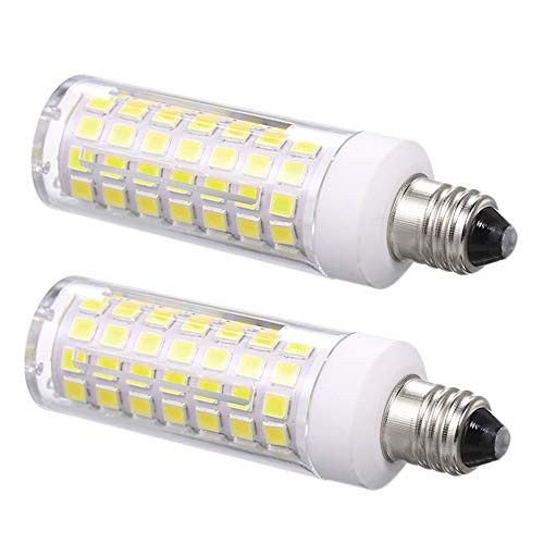 E11 led Light Bulb 100W 150W Halogen Bulbs Equivalent 1000lm, t4 JD e11 Mini Candelabra Base 110V 120V 130V Input 100W Halogen Replacement, Pack of 2 (Daylight White 6000K)