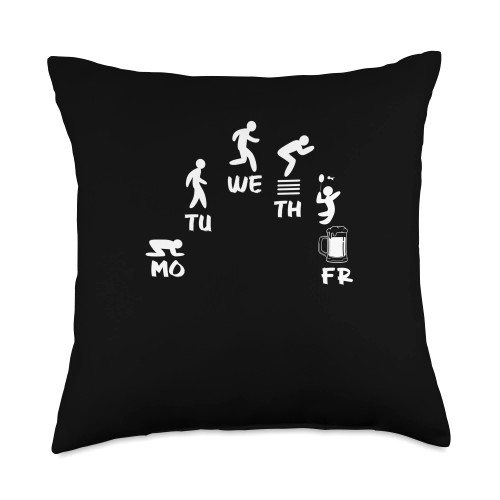 Badminton Player Gift Idea Badminton Shuttlecock Weekly Badminton Player Shuttlecock Sports Smash Throw Pillow, 18x18, Multicolor