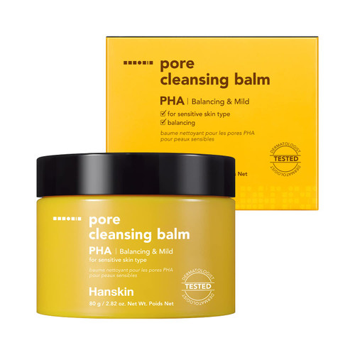 Hanskin PHA Pore Cleansing Balm, Gentle Blackhead Cleanser and Makeup Remover for Sensitive Skin [PHA/2.82 oz]