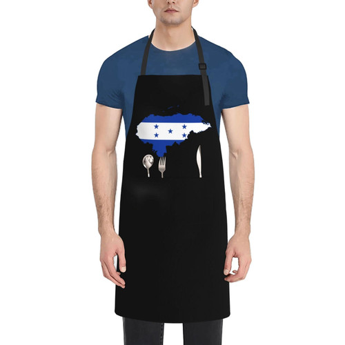 LIFANGMI Flag Map of Honduras Apron For Men Women Waterproof With Pockets Bib Apron Kitchen Cooking Apron Adjustable Aprons For Cooking