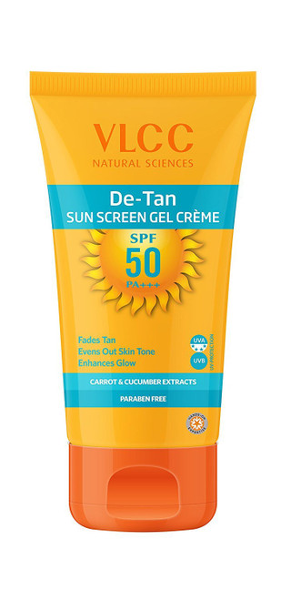 VLCC De-Tan Sun Screen Gel Creme SPF 50-100g (pack of 2)