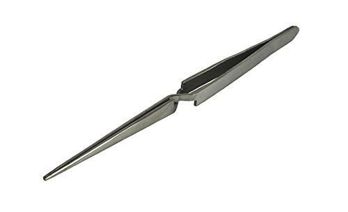 6-1/2" 165 mm Stainless Steel Cross-Locking Pointed Jewelry Making Tweezers