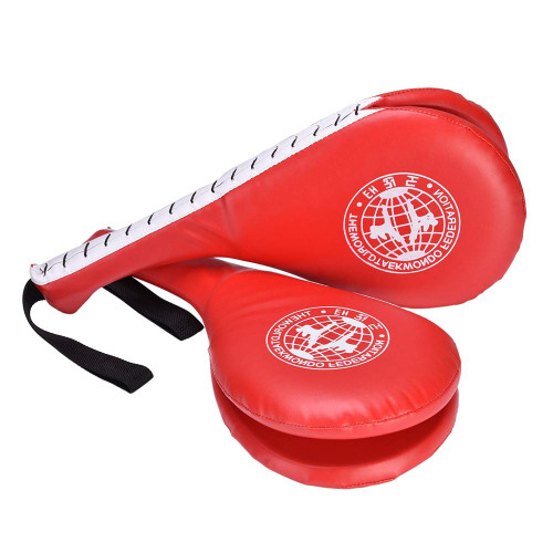 Martial Arts Kicking Targets, Karate Pad, Durable Striking Pads Red Taekwondo Kick Pad Double Pu Kicking Targets Training Paddles for Kickboxing and Karate Training