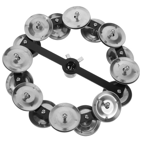 SHOWERORO Set Drum Cymbal Drum Hi-hat Tambourine Percussion Tambourine Cymbal Tambourine Hi-hat Bell for Drum Cymbal Hi-hat Tambourine Double Row Hi-hat Tambourine Abs Drum Kit Drum Parts