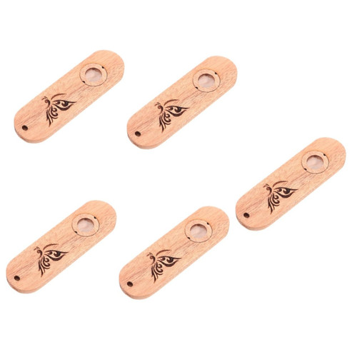 Toyvian 5pcs Kazoo Wooden Mouth Flute Wood Harmonica for Kids Guitar Harmonica Kids Instruments Adult Mouth Instrument Educational Toys Dropshipping Musical Instrument