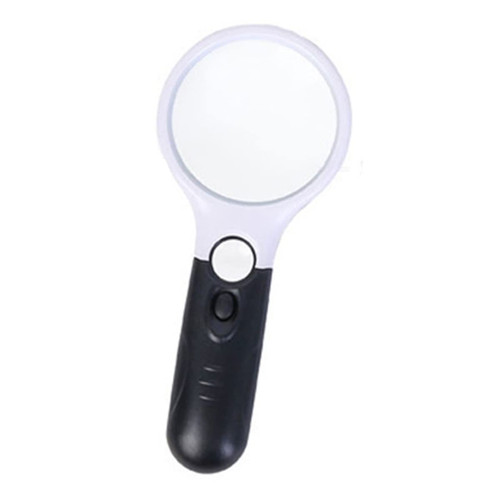 Microscope Accessories kit Slide Preparation camer 3X 45X Handheld Reading Magnifying Glass with 3 LED Microscope Accessories (Color : Style A)
