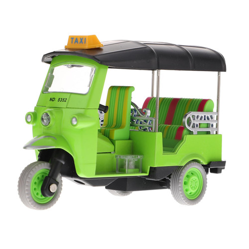 Alasum 2pcs Tricycle Toy Toddler Playset Back Cars Toys Friction Powered Vehicle Playset Push and Go Baby Tricycle Baby Tots Baby Car Toy Simulation Tricycle Abs Alloy Child Racing Car