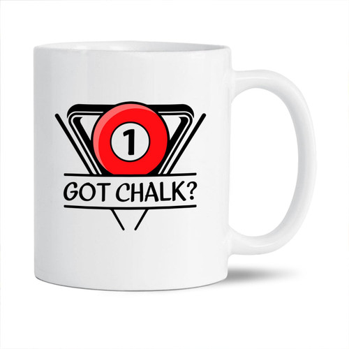 Got Chalk Mug, Billiard Ceramic Cup For Sport Lovers, Billiard Player Coffee Mug, Unique Mug Gifts For Pool Lovers, Pool Mugs, Novelty Billiard Coach Travel Mug Cup Presents, White Mug 11oz 15oz