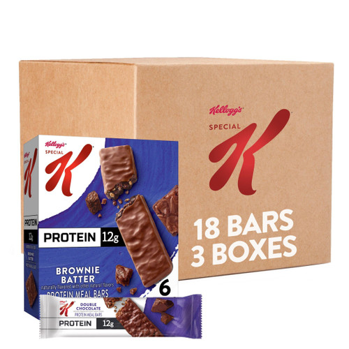 Kellogg's Special K Protein Meal Bars, 12g Protein Snacks, Meal Replacement, Brownie Batter (3 Boxes)