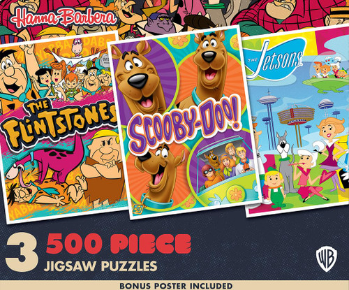 3-Pack 500pc Puzzles - Hanna-Barbera 3-Pack 500pc Puzzles - Hanna-Barbera