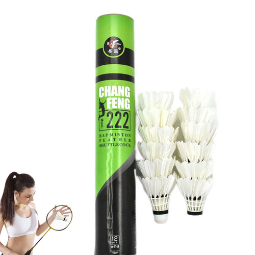 Kumprohu 2 Pcs Shuttlecocks for Badminton - Badminton Shuttlecocks for Kids | 12 Pack Duck Feather Badminton Shuttlecocks, Shuttlecocks for Youth Players Indoor Outdoor Matches