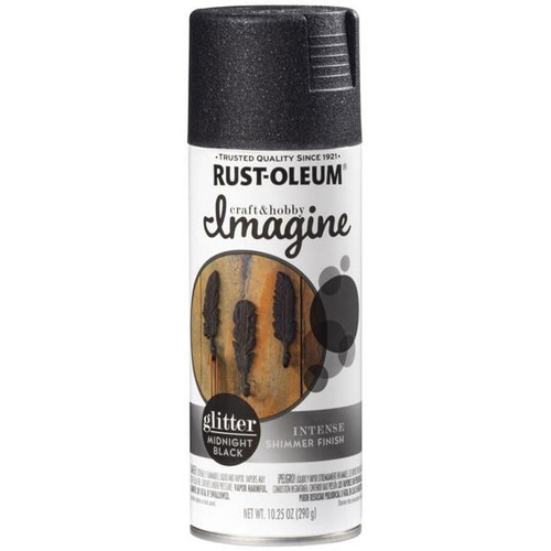 Rust-Oleum Imagine Craft & Hobby Glitter Spray Paint Glitter Midnight Black