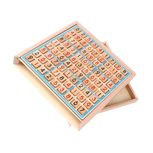 ERINGOGO 1 Set Wooden Sudoku Educational Games for Children Kids Educational Games Early Education Toy Grids Game Chess Board Jiugongge Checkerboard Jigsaw Puzzle Board Game Pupils