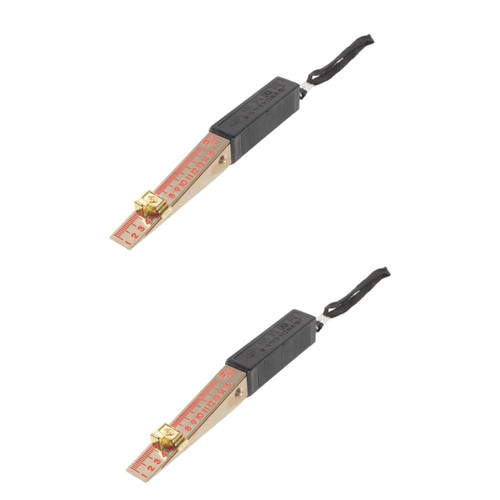 DOITOOL 2pcs Inspection Measure Tool Taper Welding Gauge Table Saw Accessories Stainless Steel Gap Taper Wedge-Shaped Feeler Gauge Gap Measuring Tool Taper Gauge Valve Gage Pure Copper