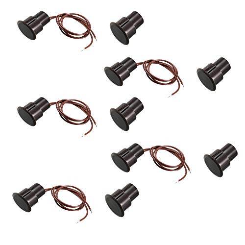 Hxchen RC-36 Nomally Closed Recessed Security Window Door Contact Sensor Alarm Magnetic Reed Switch 5 Sets