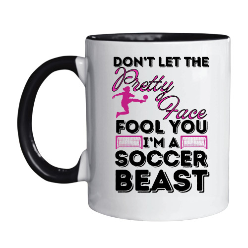Cool Soccer Gift and Teen Girls Soccer Lover Player Sports Mug 11oz 15oz Inner Color Accent Mug Cool Soccer Gift and Teen Girls Soccer Lover Player Sports Mug 11oz 15oz Inner Color Accent Mug