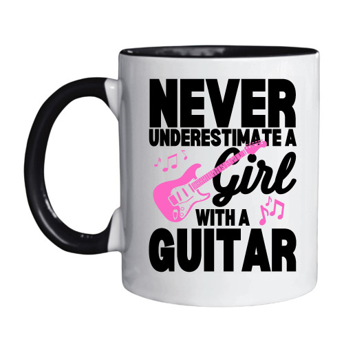 Gift for Music Enthusiasts and Guitar Fans Cool Girls Guitarist Acoustic Lover 11oz 15oz Inner Color Accent Mug Gift for Music Enthusiasts and Guitar Fans Cool Girls Guitarist Acoustic Lover 11oz 15oz Inner Color Accent Mug