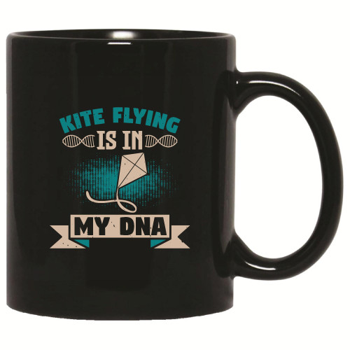Kite Flying Gift for Family Family idea 11oz 15oz Black Coffee Mug