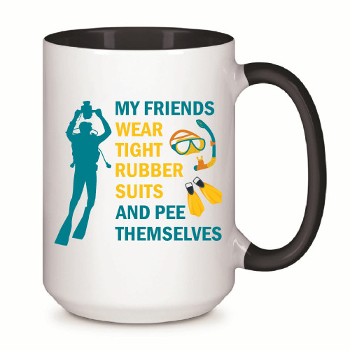 Scuba Gift Ideas For Diving Friends 11oz 15oz Inner Color Accent Mug
