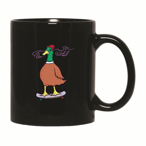 Skateboarding Rollersports Gift for Skater Duck Lovers Men Women 11oz 15oz Black Coffee Mug Skateboarding Rollersports Gift for Skater Duck Lovers Men Women 11oz 15oz Black Coffee Mug