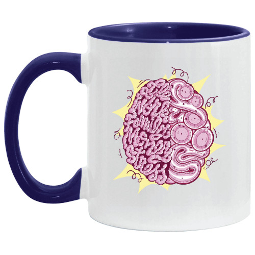 Skatepark Brain Graphic Design Gifts for Skaters Fun and Unique Gift Ideas 11oz 15oz Inner Color Accent Mug