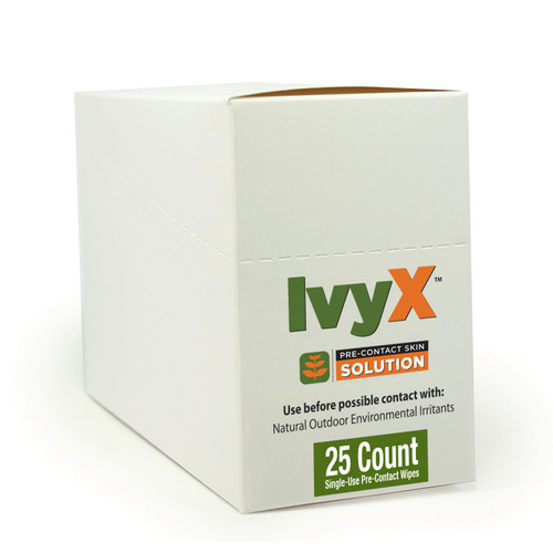Ivy X Pre-Contact Poison Ivy Protection Wipes - Pack of 25 Single-Use Poison Ivy Prevention Wipes - Blocks Poison Ivy, Poison Oak, & Poison Sumac Oils From Causing Itchy Rashes Ivy X Pre-Contact Poison Ivy Protection Wipes - Pack of 25 Single-Use Poison Ivy Prevention Wipes - Blocks Poison Ivy, Poison Oak, & Poison Sumac Oils From Causing Itchy Rashes