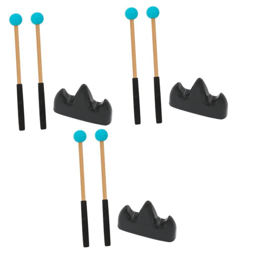 Milisten 3 Sets ethereal drum sticks wooden drumstick percussion instrument drumsticks tongue drum mallet drum mallet for kids drum drumsticks kids drumsticks child universal Hammer rubber