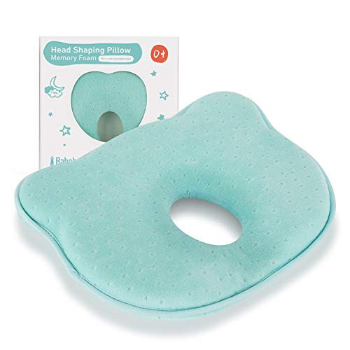 Newborn Baby Head Shaping Pillow,Preventing Flat Head Syndrome(Plagiocephaly),Made of Memory Foam Head and Neck Support Baby 3D Pillow for 0-12 Months Infant