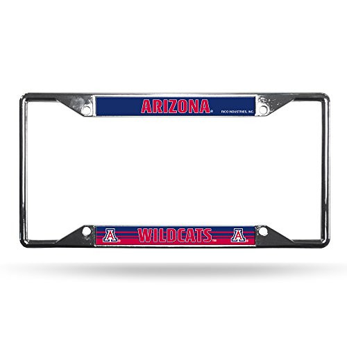 Rico Industries NCAA Arizona Wildcats Easy View Chrome License Plate Frame Rico Industries NCAA Arizona Wildcats Easy View Chrome License Plate Frame