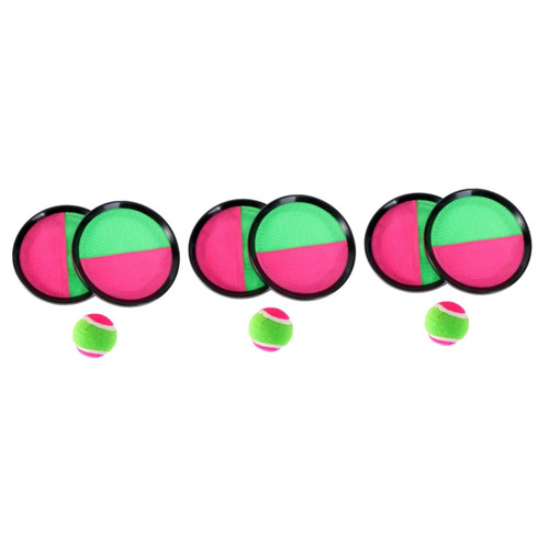 ERINGOGO 3pcs Catch Game Paddle Catch and Toss Game Toss and Catch Beach Games Kids Summer Toys Bat Ball Game Paddle Catch Ball and Toss Game Juggling Balls Parent-Child Sportswear Outdoor