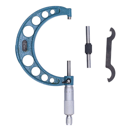 0.01mm Metric Gauge Outside Micrometer Stainless Steel High Accuracy Thickness Measuring Tool for Measuring Length,Diameter and Thickness (75-100mm)
