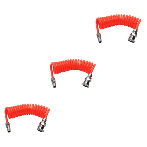 3pcs Springpipe Air Compressor Hose Connector Swivel Brass Fittings Pneumatic Air Hose Kick Shuttlecock Recoil Air Hose Black Shower Curtain Hooks Spring Pipe Air Pump Spiral Duct