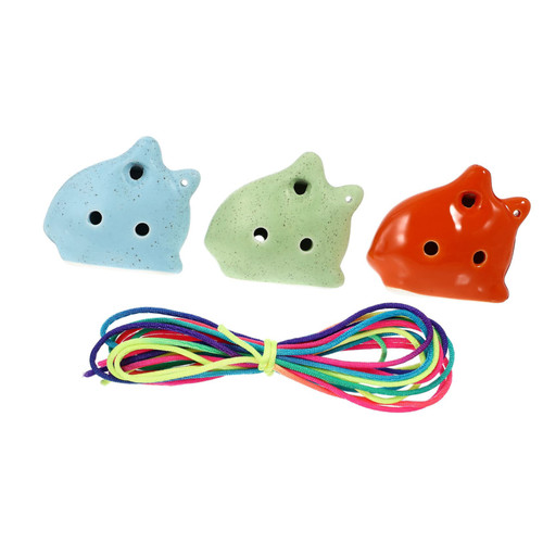 SHOWERORO 3pcs 6 Hole Ocarina Student Ocarina Vintage Ocarina Flute Children Ocarina 6 Holes Ocarina Students Ocarina Practical Ocarina Flute Soil Ocarina Flute Dolomite Travel Portable