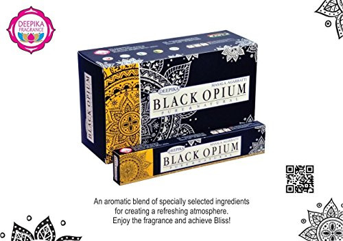 Deepika Black Opium Incense Sticks 15gms - 12 Packs