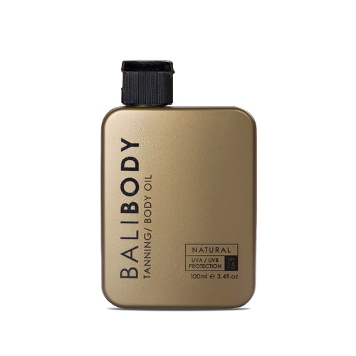 Bali Body Natural Tanning and Body Oil SPF15 | Indoor/Outdoor Self Tan Daily Body Oil | Moisturizes, Hydrates and Nourishes Skin | UVA/UVB Sun Protection For All Skin Types, 100ml/3.4 fl oz