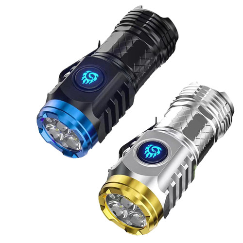 YFKTO Three-Eyed Monster Mini Flashlight,Thumb Flashlight, Linterna Mini Flash Super Power, German Three-Eyed Monster Mini Flash Super Power Flashlight, Mini Flash Super Power Flashlight (Multicolor)