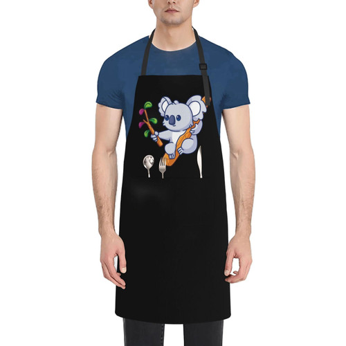 LIFANGMI Adjustable Cute Koala Apron For Men Women Waterproof With Pockets Bib Kitchen Cooking Chef Restaurant Aprons LIFANGMI Adjustable Cute Koala Apron For Men Women Waterproof With Pockets Bib Kitchen Cooking Chef Restaurant Aprons