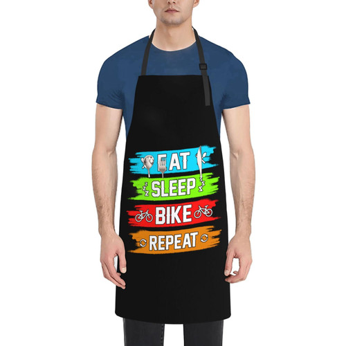 LIFANGMI Adjustable Eat Sleep Bike Repeat Apron For Men Women Waterproof With Pockets Bib Kitchen Cooking Chef Restaurant Aprons