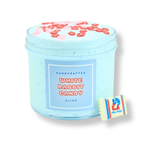 White Rabbit Candy Slime (SCENTED) | Handmade Slime | Hippocampe Slimes (4OZ)