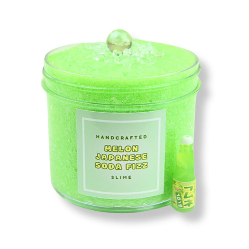 Melon Japanese Soda Fizz Slime (SCENTED) | Handmade Slime | Hippocampe Slimes (4OZ)