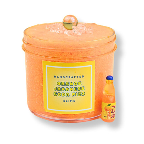 Orange Japanese Soda Fizz Slime (SCENTED) | Handmade Slime | Hippocampe Slimes (4OZ)