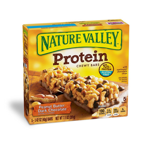 Nature Valley Protein Chewy Bars, Peanut Butter Dark Chocolate, 5 Bars (Pack of 3) Nature Valley Protein Chewy Bars, Peanut Butter Dark Chocolate, 5 Bars (Pack of 3)