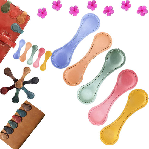 Mara Charm Bookmark, Maracharm Bookmark, Timelessmark - Personalized Magnetic Leather Bookmark, Bookmarks for Book Lovers, Vintage Magnet Bookmark Clips (5PCS)